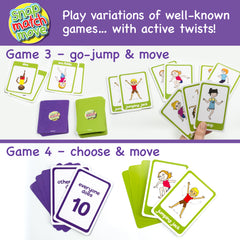 Covelico Exercise Cards for Kids – 52-Card Active Play Deck (4+ Games) with Box