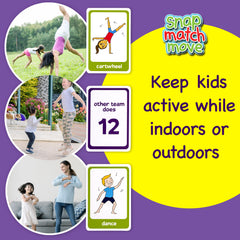 Covelico Exercise Cards for Kids – 52-Card Active Play Deck (4+ Games) with Box