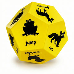 Covelico Animal Exercise Dice (12-Sided Foam Dice) – Kids Movement Game