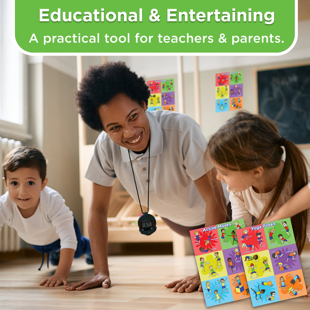 Teacher and students with educational tools in a classroom setting