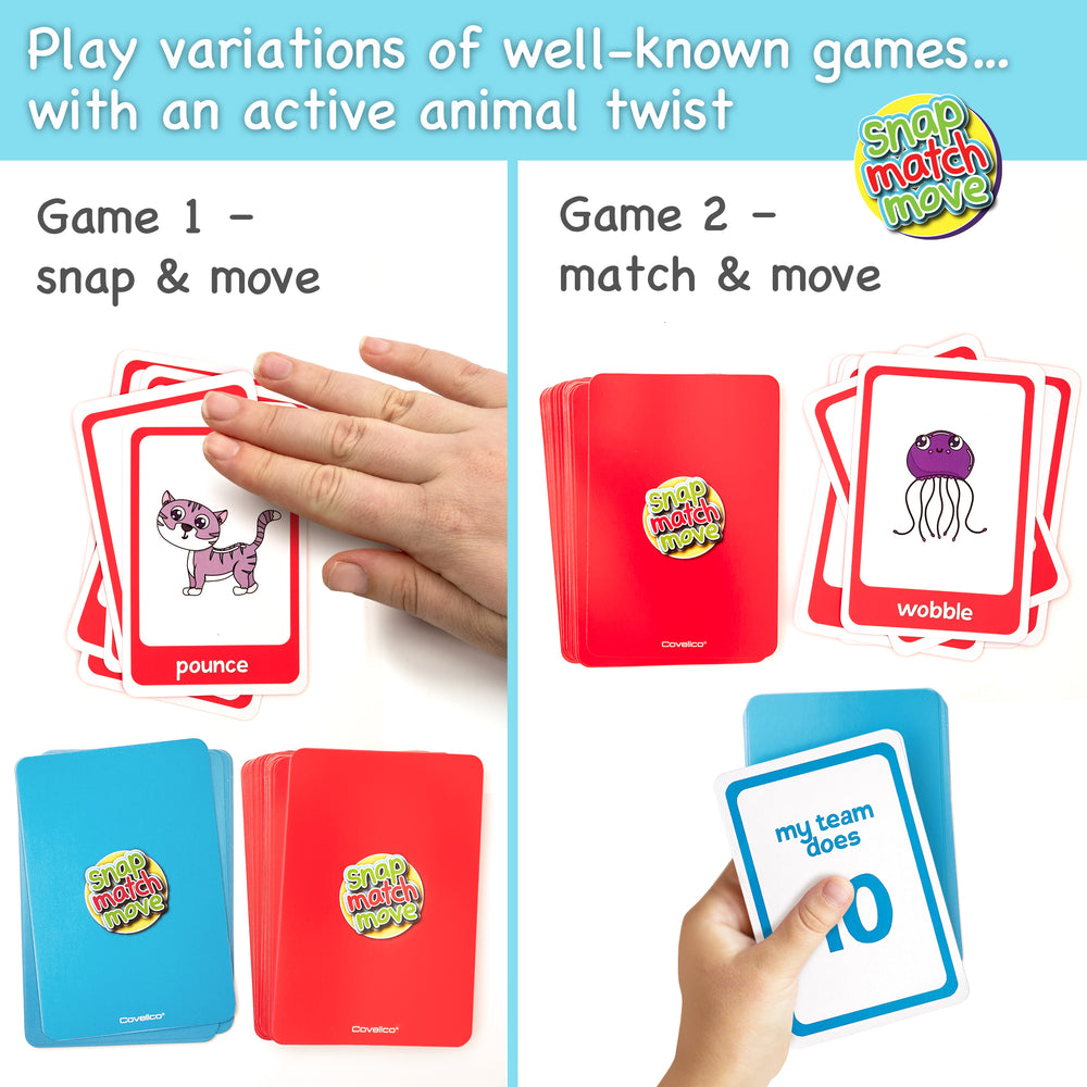 Card game with animal-themed cards and player actions on a blue background