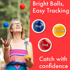 Covelico Juggling Balls (Set of 3) – Beginner Juggling Kit with Carry Bag & Instructions