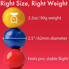 Covelico Juggling Balls (Set of 3) – Beginner Juggling Kit with Carry Bag & Instructions
