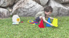 Boy playing ring toss with Covelico backyard games set